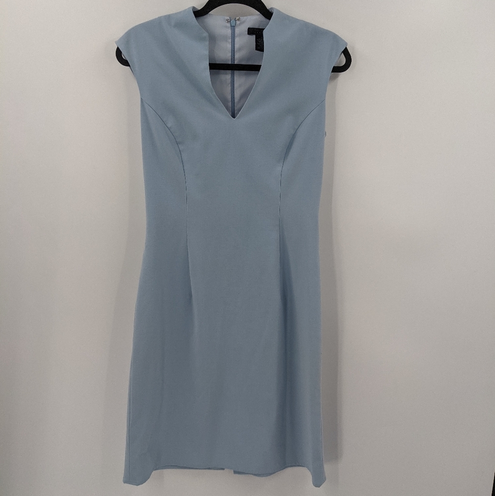 The Limited Light Blue Cap-Sleeve Sheath Dress